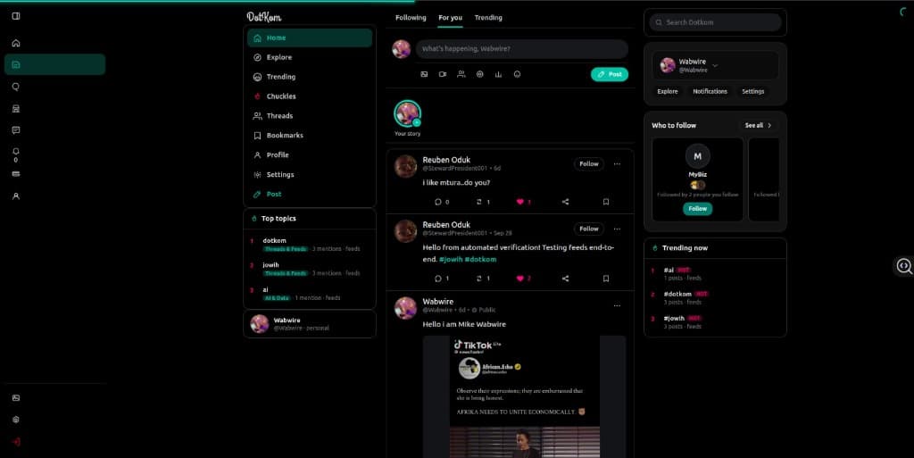 Dotkom — Flagship Consumer Interface for Asta OS